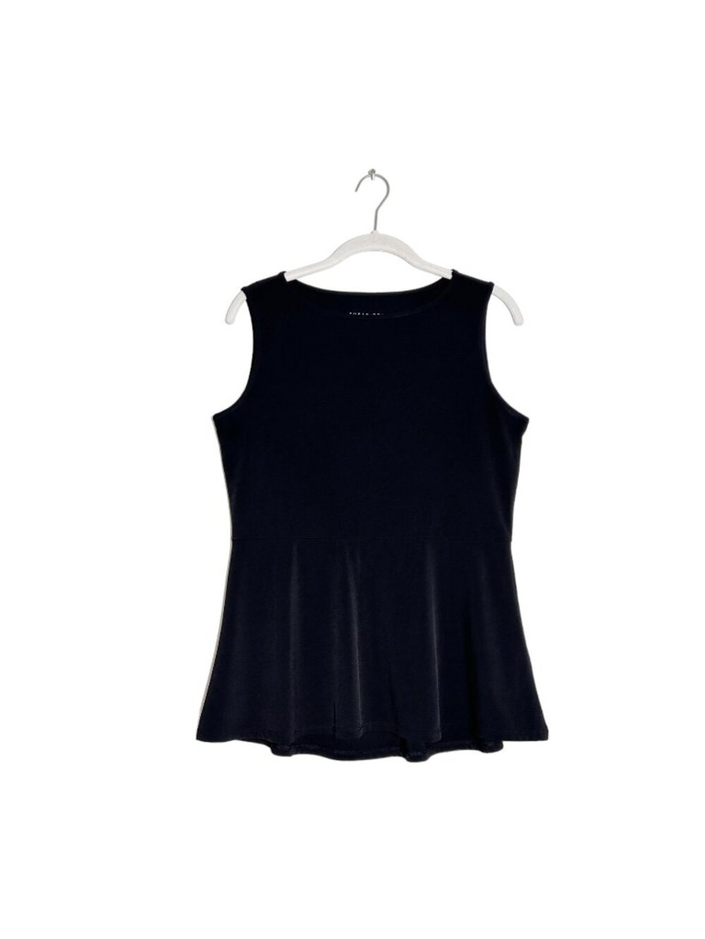 Susan Graver Modern Essentials Liquid Knit Sleeveless Top in Black - Sz XS